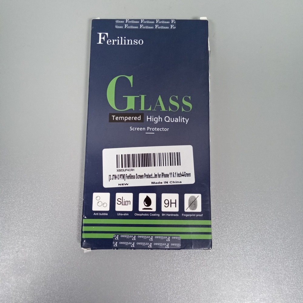 Ferilinso iPhone 11 Screen Protector Tempered Glass 6.1 In 9H Hardness 3+3 Pack
